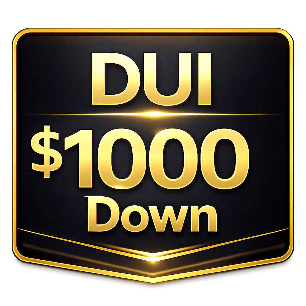 DUI $1000 Down