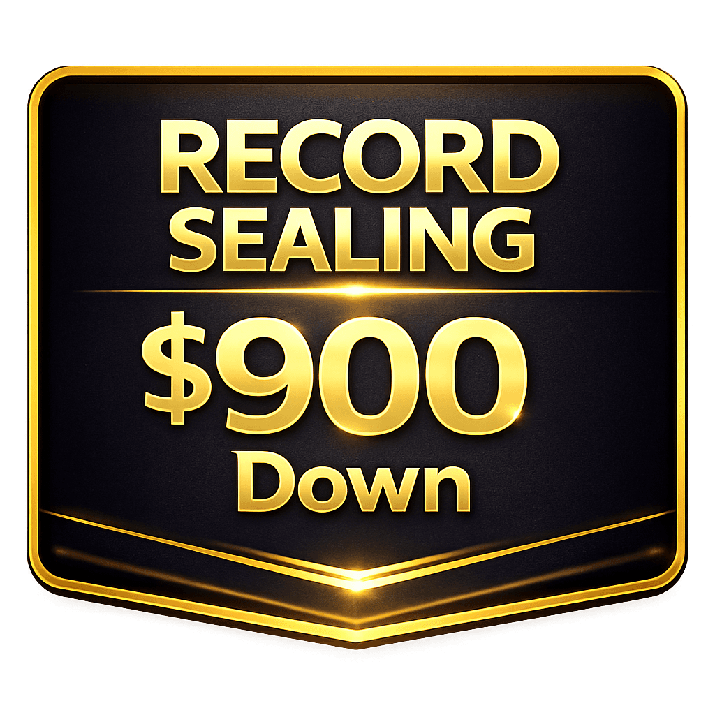 Record sealing: $900 down